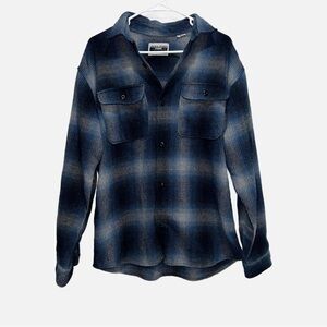 Jack & Jones Core Navy Thick Flannel Overshirt